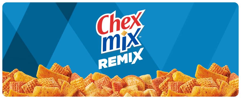 Chex Mix Remix logo with product image